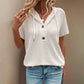 🍃Women's Solid Drawstring Hooded Short-Sleeve Tops