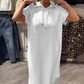 ⏳Time-Limited Special⏰Women’s Solid Short-Sleeve Hooded Long Dress