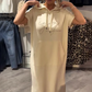 ⏳Time-Limited Special⏰Women’s Solid Short-Sleeve Hooded Long Dress