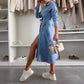 🔥LAST DAY SALE 49% OFF🔥Women's Button Down Long Sleeve Denim Dress