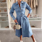 🔥LAST DAY SALE 49% OFF🔥Women's Button Down Long Sleeve Denim Dress