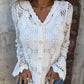 🏖️Summer Specials🌴Women's Lace V-Neck Long Sleeve Top