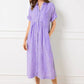 🔥LAST DAY SALE 49% OFF🔥 Striped Lapel Button Down Shirt Dress | With Functional Pockets