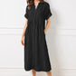 🔥LAST DAY SALE 49% OFF🔥 Striped Lapel Button Down Shirt Dress | With Functional Pockets