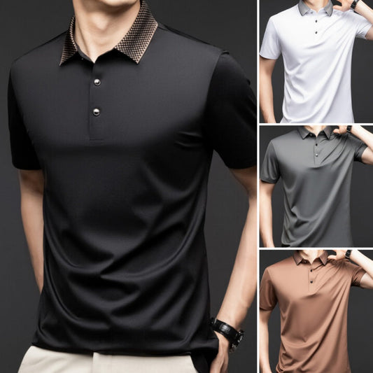 🔥2025 HOT SALE🔥Men's Casual Business Short Sleeve Lapel T-Shirt