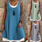 ⏰Last Day Sale 49% Off💃Women's Casual Loose Sleeveless Fake Two Piece Tank Dress