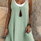 ⏰Last Day Sale 49% Off💃Women's Casual Loose Sleeveless Fake Two Piece Tank Dress