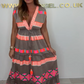🔥Hot Sale 49% OFF💕Women's Loose V-Neck Vintage Stripe Pattern Sleeveless Dress