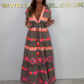 🔥Hot Sale 49% OFF💕Women's Loose V-Neck Vintage Stripe Pattern Sleeveless Dress