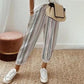 💕What should I wear tomorrow?💕Striped linen cotton trousers for women