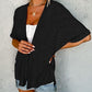 ⏳Time-Limited Special⏰2026 Stylish Flowy Short Sleeve Cardigan – Lightweight, Breezy, Versatile Layering Piece 🌸