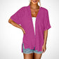 ⏳Time-Limited Special⏰2026 Stylish Flowy Short Sleeve Cardigan – Lightweight, Breezy, Versatile Layering Piece 🌸
