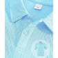 Men's two-piece set with diamond pattern: short-sleeved shirt with collar & shorts with drawstrin