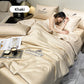 ⏳Time-Limited Special⏰Summer Simple Ice Silk Quilt❄️ Ultra Cool Anti-Sweat Thin Quilt, Machine Washable Bedding