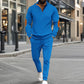 Men's Knit Half-Zip Casual Sweatshirt & Pants Set