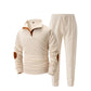 Men's Knit Half-Zip Casual Sweatshirt & Pants Set