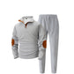 Men's Knit Half-Zip Casual Sweatshirt & Pants Set