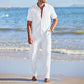 Men's Casual Shirt & Pants Two-Piece Set
