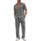 Men's Casual Shirt & Pants Two-Piece Set