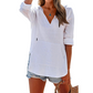 🌞Summer Sale 50% OFF🔥Women's Solid V-Neck Long Sleeve Hooded Top with Pocket