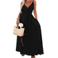 ⏳Time-Limited Special⏰Women’s Spaghetti Strap Maxi Dress with Waist Tie