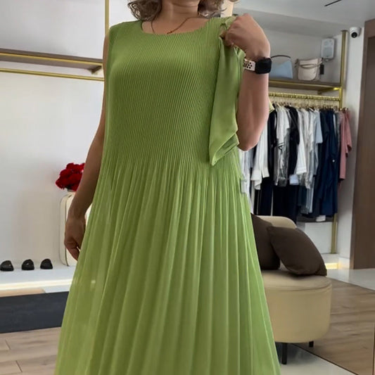⏳Time-Limited Special⏰Women's Fashion Chiffon Sleeveless Pleated Dress