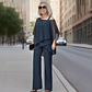 ⏳Time-Limited Special⏰Women's Irregular Chiffon 2-Piece Set – Flowy Top & Wide-Leg Pants (M–3XL) 🌬️