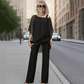 ⏳Time-Limited Special⏰Women's Irregular Chiffon 2-Piece Set – Flowy Top & Wide-Leg Pants (M–3XL) 🌬️
