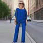 ⏳Time-Limited Special⏰Women's Irregular Chiffon 2-Piece Set – Flowy Top & Wide-Leg Pants (M–3XL) 🌬️