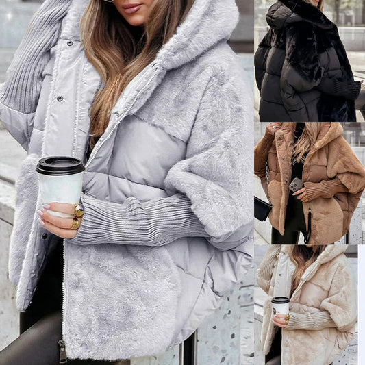 ⏳Time-limited Special⏰Women’s Oversized Hooded Patchwork Puffer Coat
