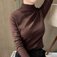 🔥Black-Friday-Mega-Angebot – 50 % Rabatt!🔥Women's Comfortable Solid Color Half High Neck Long Sleeve Top