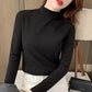 🔥Black-Friday-Mega-Angebot – 50 % Rabatt!🔥Women's Comfortable Solid Color Half High Neck Long Sleeve Top