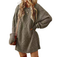 ⏳Time-Limited Special⏰Trendy Cable-Knit Loose-Fit Sweater Dress