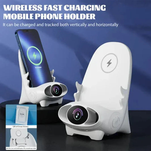 ⏳Time-Limited Special⏰Multifunctional wireless holder with fast charging - 360° adjustable with LCD display for office & travel 🚗💻