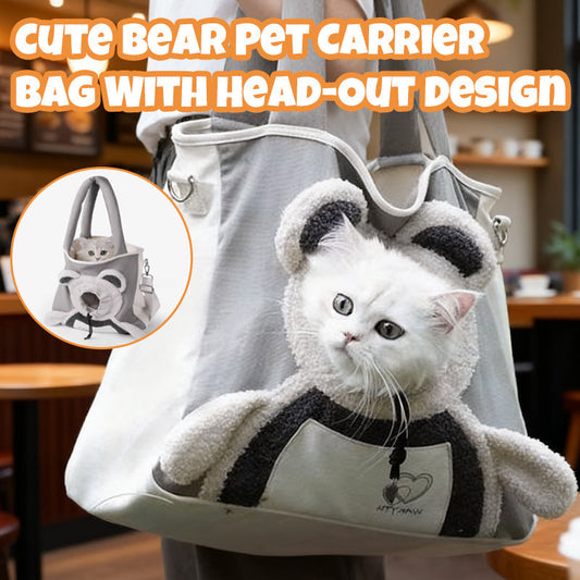 ⏳Time-Limited Special⏰ Cute Bear Pet Carrier Bag With Head-Out Design
