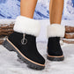 ⏳Time-Limited Special⏰Women's Faux Fur Ankle Snow Boots with Zipper