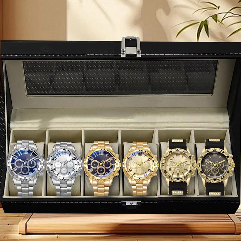 ⌚ 60% OFF NOW! 🎁 Men's 6-Piece Watch Set – Elegant Collection, Stylish ...