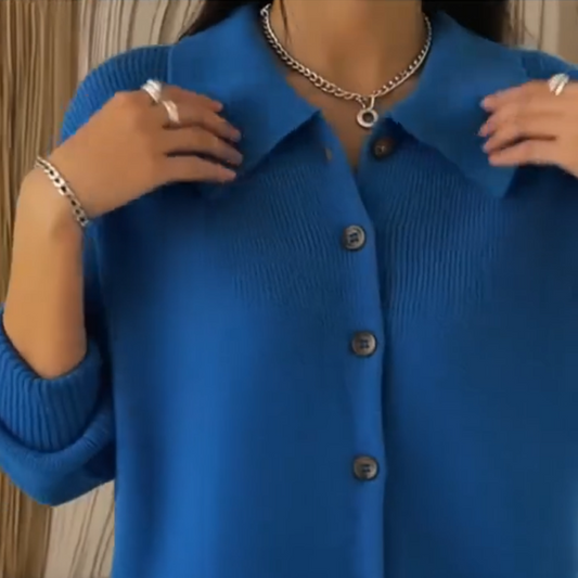 ⏳Time-Limited Special⏰Women's Casual Ribbed Lapel Knit Cardigan