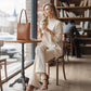 ⏳Time-Limited Special⏰Women's 2-piece set – Asymmetrical sweater + wide-leg pants, relaxed fit and soft fabric, ultra comfortable 👚✨