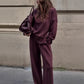 ⏳Time-Limited Special⏰High-Neck Side-Zip Sweatshirt & Pants Set