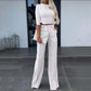 ⏳Time-Limited Special⏰Women's Elegant Crop Top & Wide-Leg Pants Set
