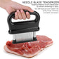 ⏳Time-Limited Special⏰Meat Tenderizer with 48 Stainless Steel Blades – Tenderize in Seconds, Dishwasher-Safe & Safe Storage Cover Included! 🔪