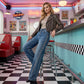 ⏳Time-Limited Special⏰Women's Rhinestone-Embellished Wide-Leg Jeans