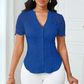 ⏳Time-Limited Special⏰Women's V-Neck Lace Sleeve Button Down Summer Blouse