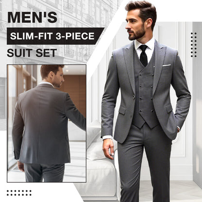 ⏳Time-Limited Special⏰Men's Slim-Fit 3-Piece Suit Set