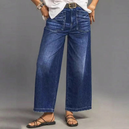 ⏳Time-Limited Special⏰Women's Casual High-Rise Wide-Leg Jeans – Tummy Control, Elongated Silhouette & All-Day Comfort 💙