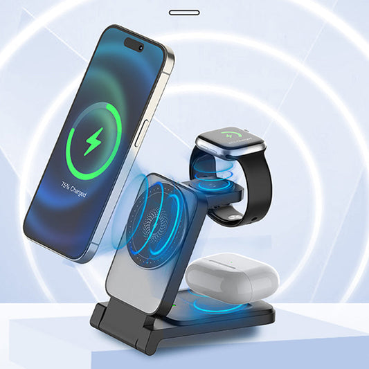 ⏳Time-Limited Special⏰3-in-1 Foldable Magnetic Wireless Charger