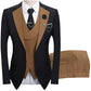 ⏳Time-Limited Special⏰Modern Contrast Color Wedding Suit – 3-Piece Slim-Fit Set in Bold Black & Light Blue (8 Colors!) 👔✨