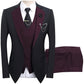 ⏳Time-Limited Special⏰Modern Contrast Color Wedding Suit – 3-Piece Slim-Fit Set in Bold Black & Light Blue (8 Colors!) 👔✨