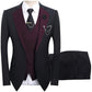 ⏳Time-Limited Special⏰Modern Contrast Color Wedding Suit – 3-Piece Slim-Fit Set in Bold Black & Light Blue (8 Colors!) 👔✨